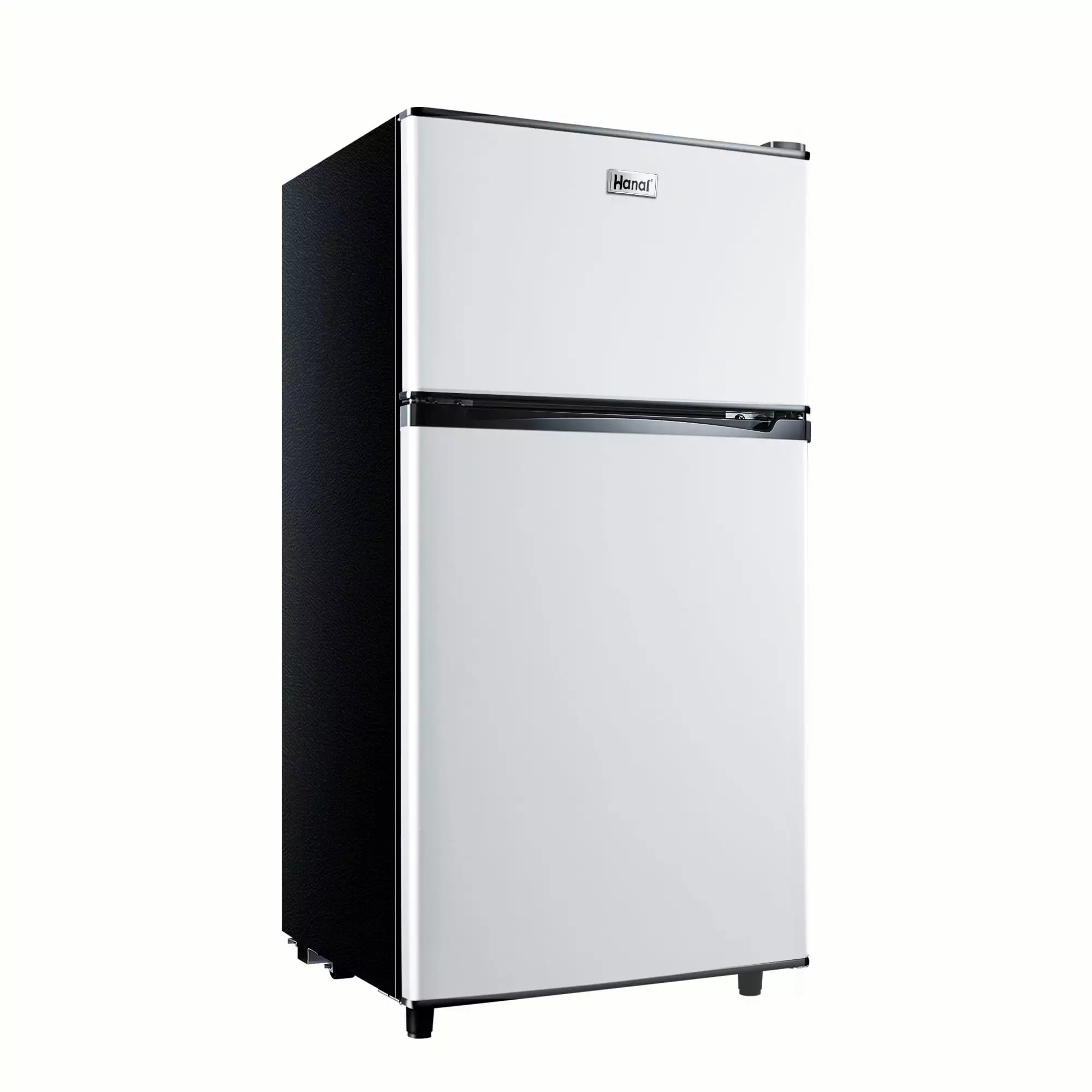 WANAI 3.5 Cu ft Two Door Mini Fridge with Freezer. Silvery