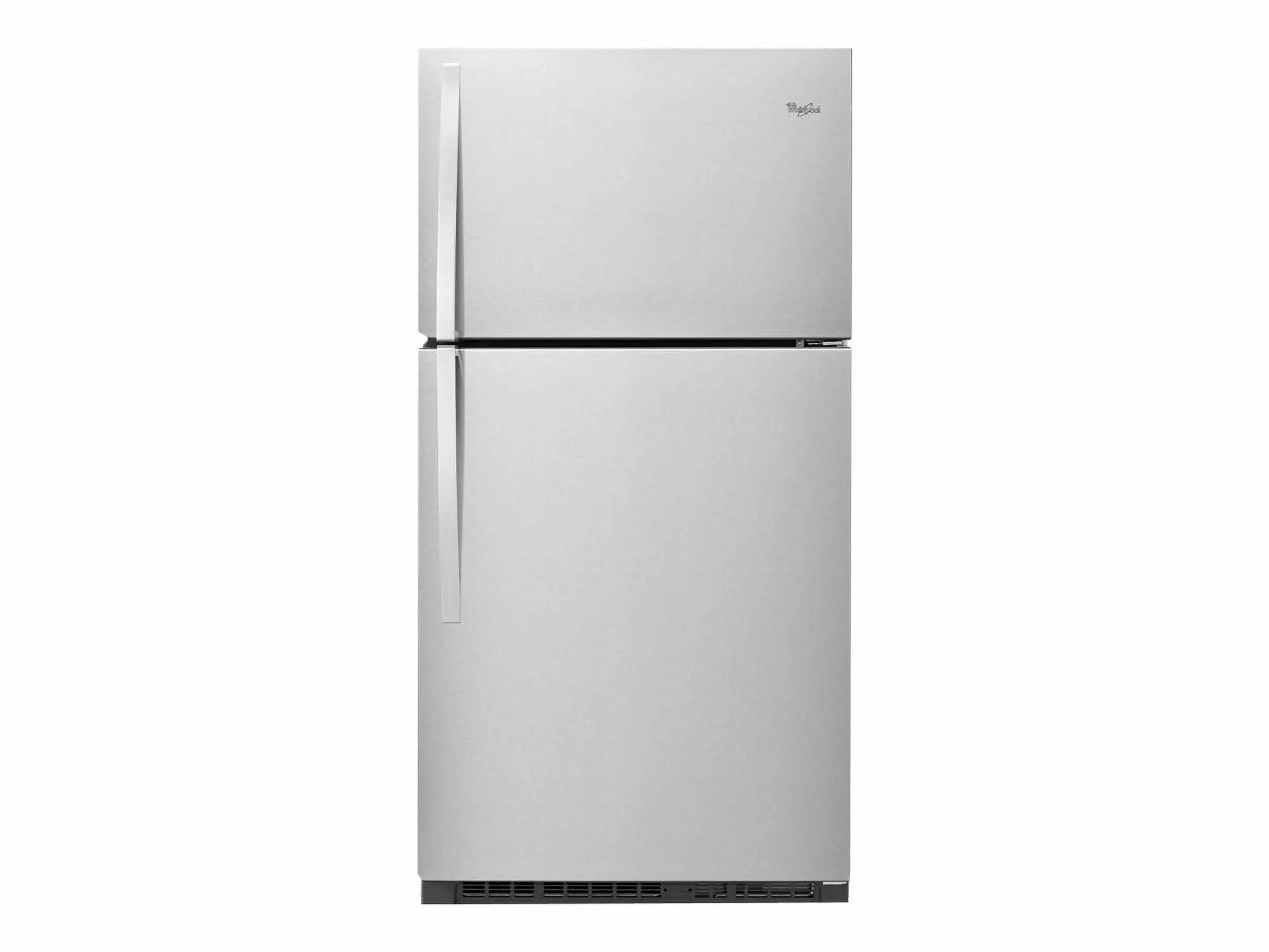 Whirlpool 33 21 cu ft Top Freezer Refrigerator in Monochromatic Stainless Steel