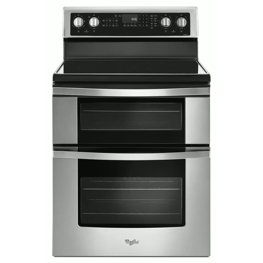 Whirlpool WGE745C0FS 6.7 Cu.Ft. Stainless 5 Burner Freestanding Double Oven Convection Range