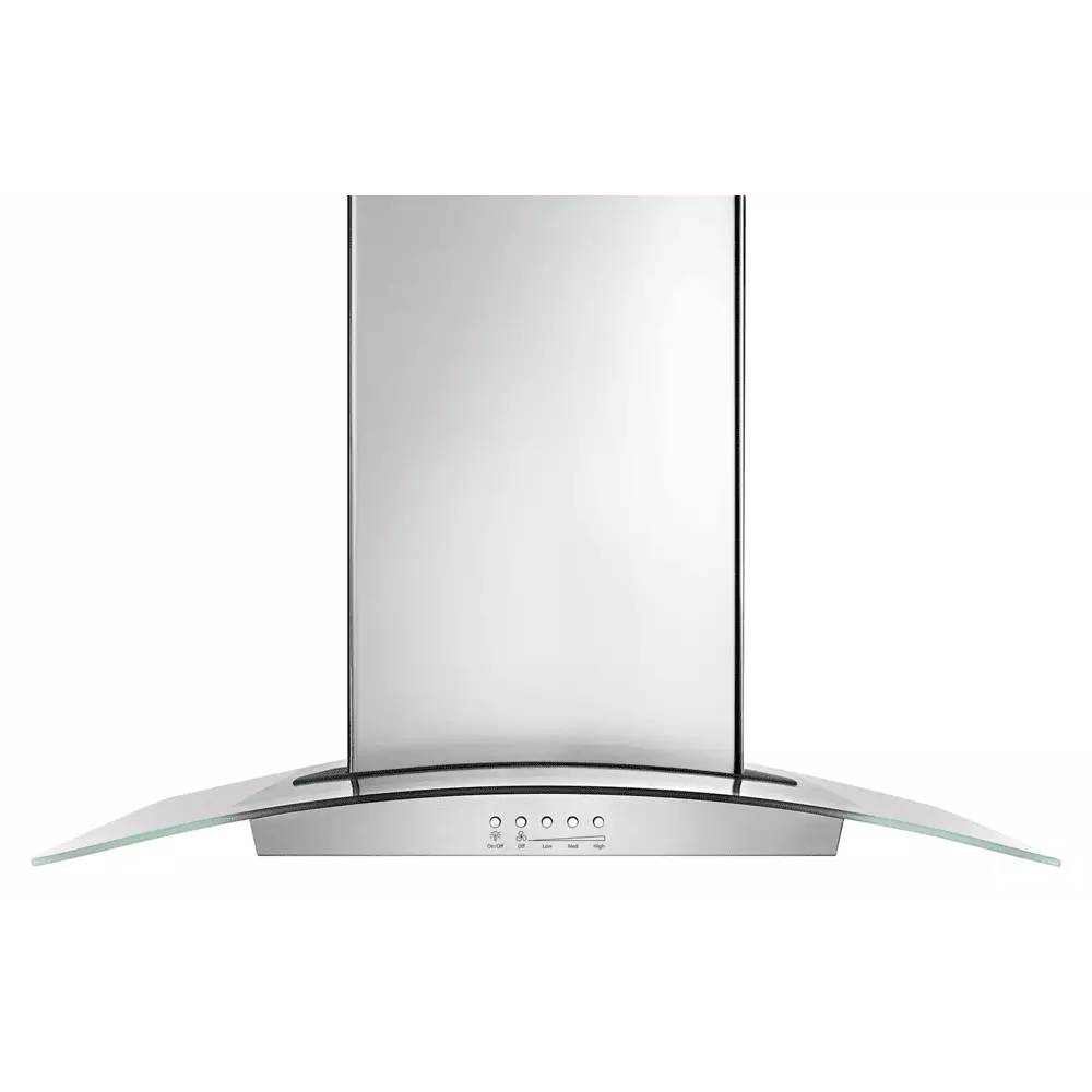 Whirlpool WVI75UC6DS 36 inch Modern Glass Island Mount Range Hood