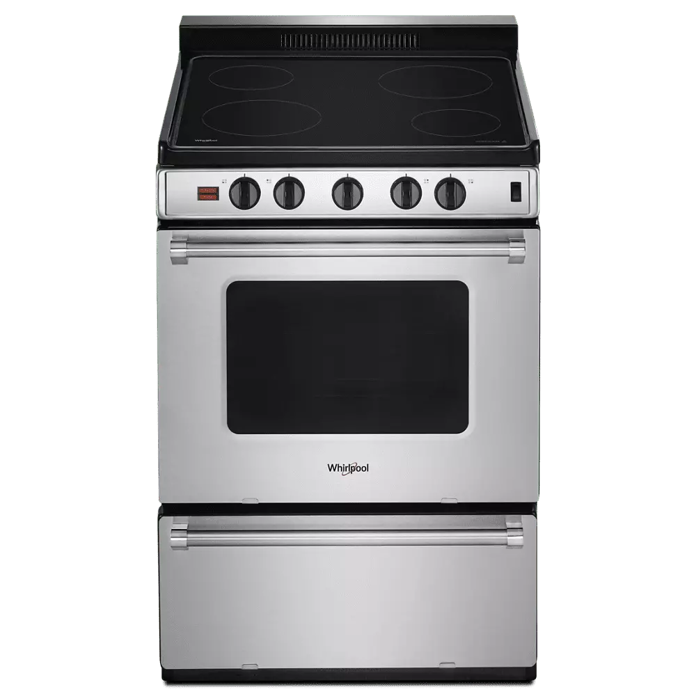 Whirlpool Wfe500m4h 24 Wide 2.96 Cu. Ft. Free Standing Electric Range - Stainless Steel