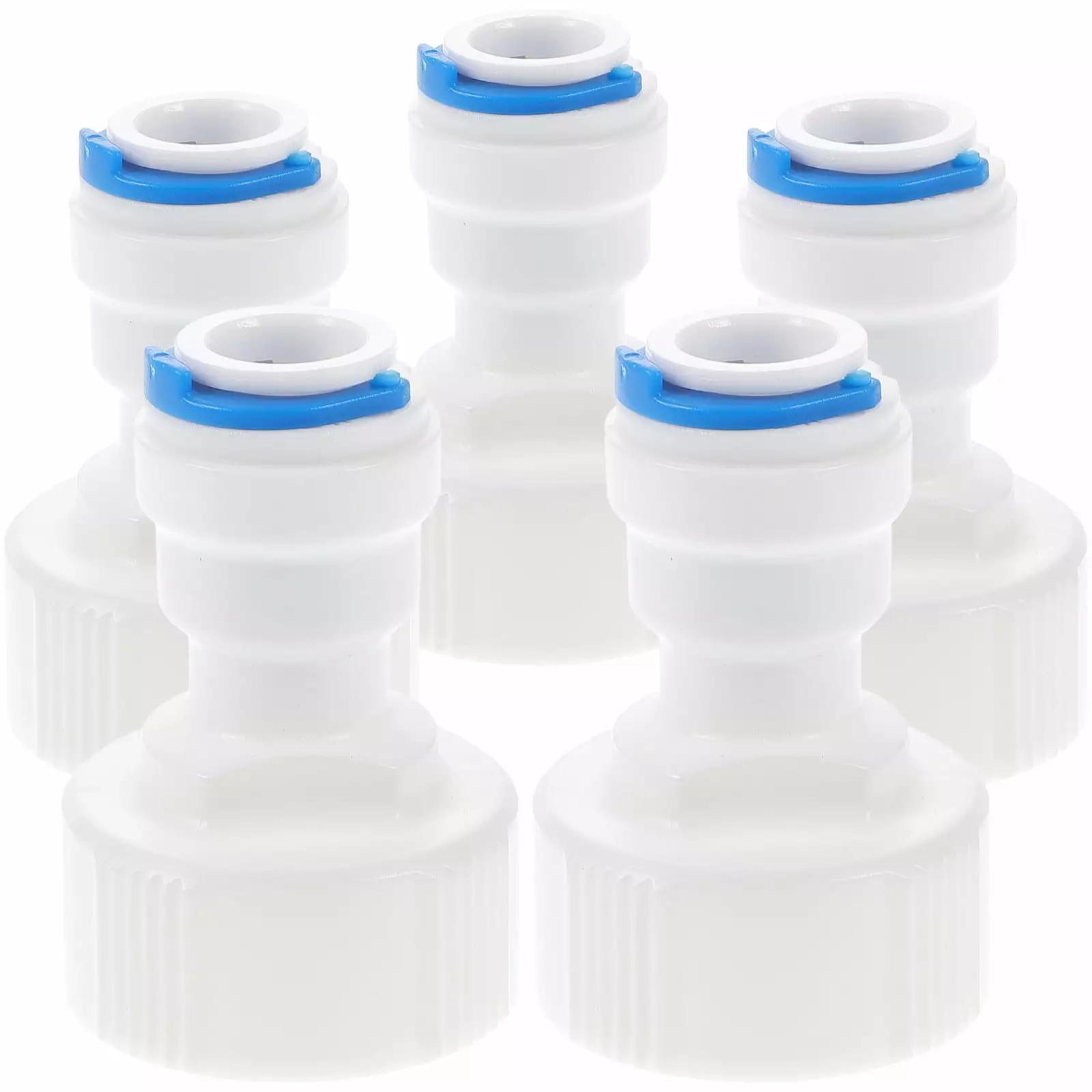 White 5 Pcs Pp Ice Cram Maker Water Purifier System Hose Adjustable Joints Connector