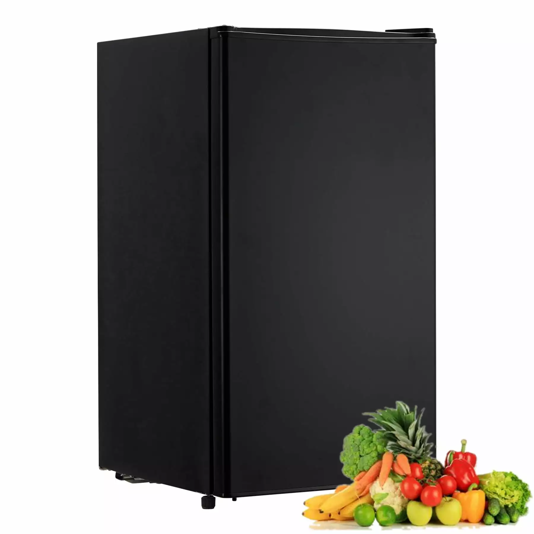 WhizMax 3.2 Cu. Ft Compact Refrigerator with Freezer. Single Door Mini Fridge with 7 Level Thermostat & Adjustable Shelves