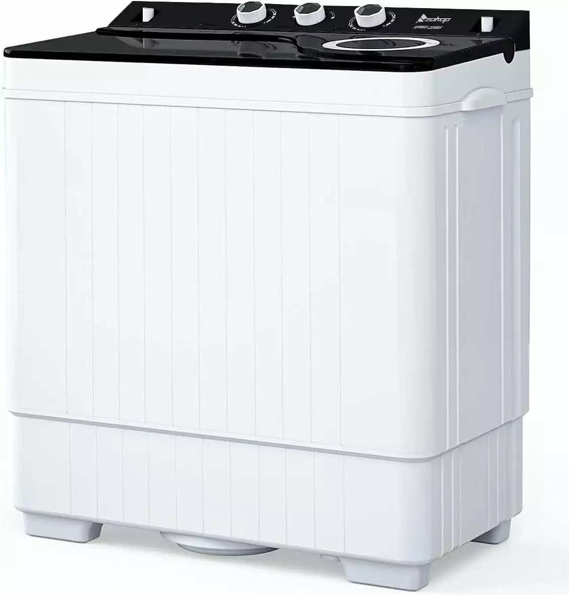 Winado 26LBS Portable Washing Machine. Compact Mini Washer Machine & Dryer Combo. Built-in Gravity Drain. Small Twin Tub Washer with Spin Cycle for Laundry Room. Apartments. Dorms. RV's (Black)