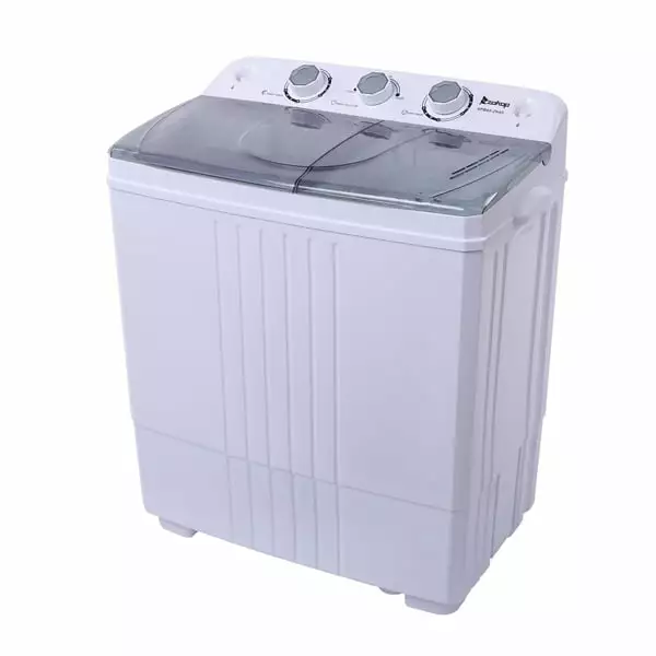 XPB45-ZK45 16.5Lbs washing machine 110V 400W double barrel plastic gray cover plate semi-automatic