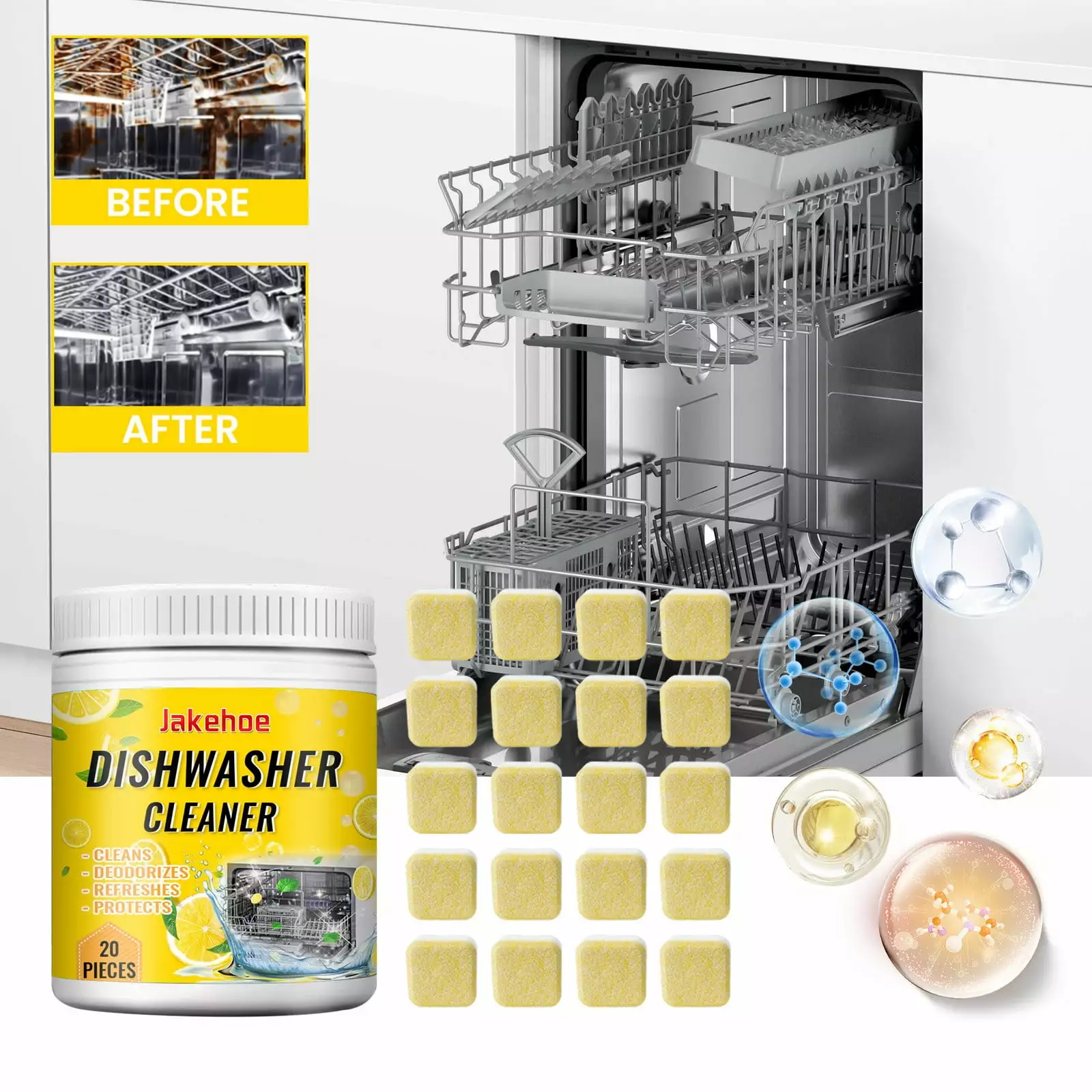 YQHZZPH Dishwasher Cleaner 20pcs On Clearance