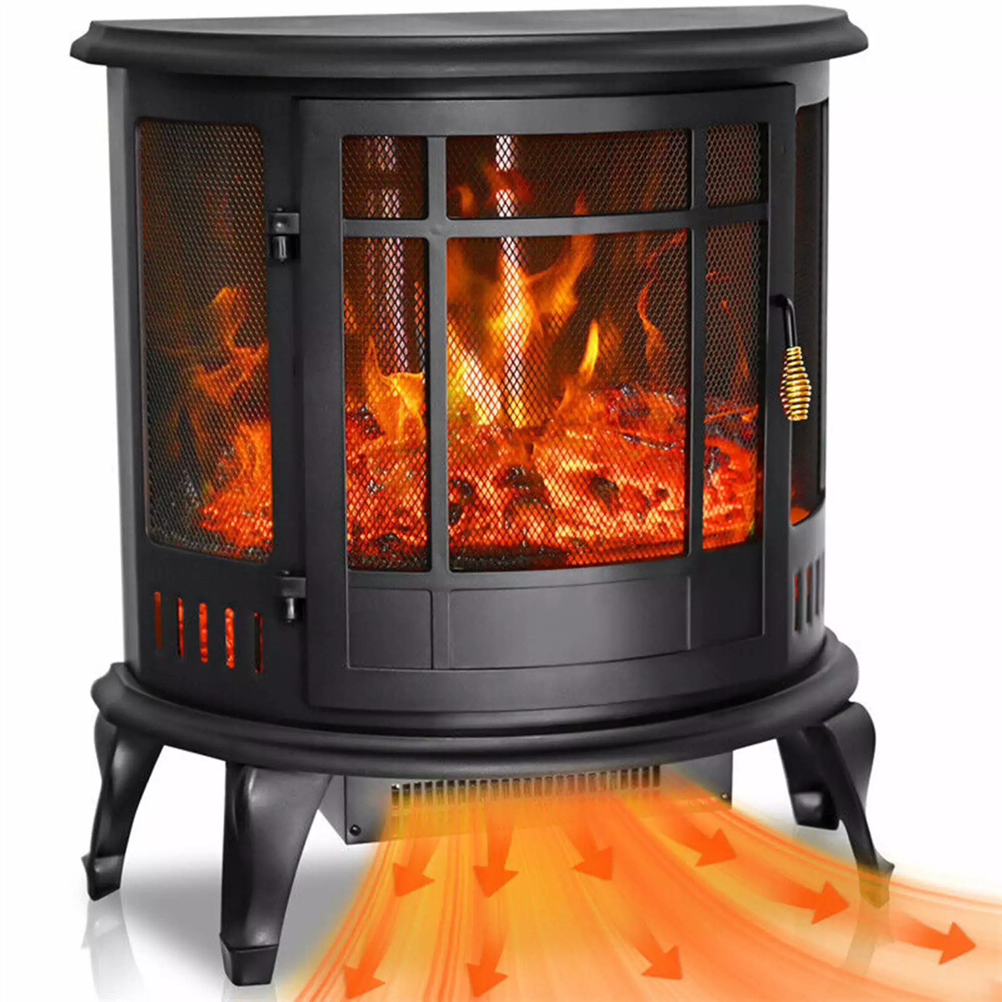 YouLoveIt 27 Electric Stove 1400W Electric Fireplace Stove Freestanding Portable Indoor Space Heater for Indoor Use Large Room Christmas