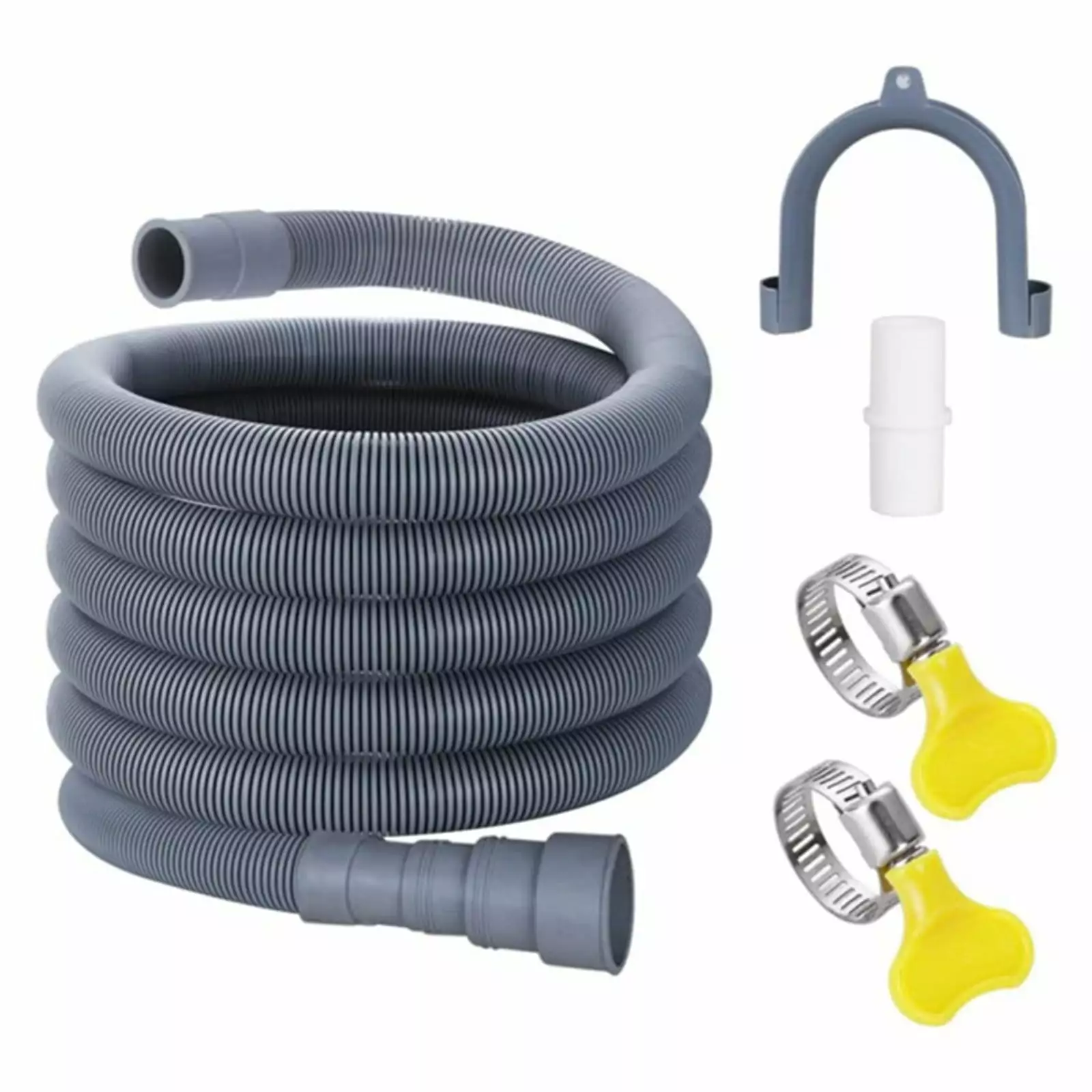 ZENMELE Drain Hose Extension Kit Universal Washing Machine Hose Including Bracket Hose Connector And Hose Drain Hose