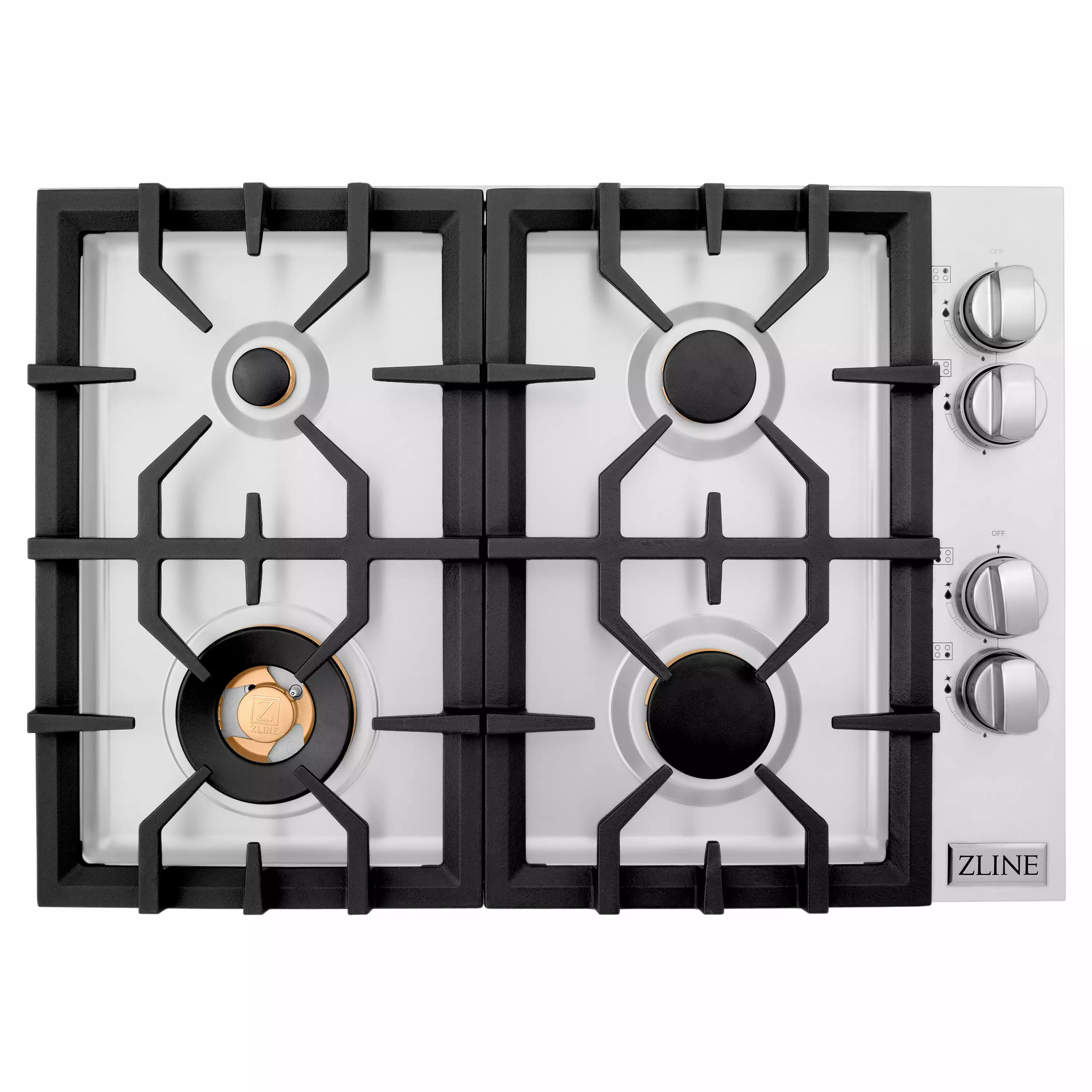 ZLINE 30 in. Dropin Cooktop with 4 Gas Brass Burners (RC-BR-30)