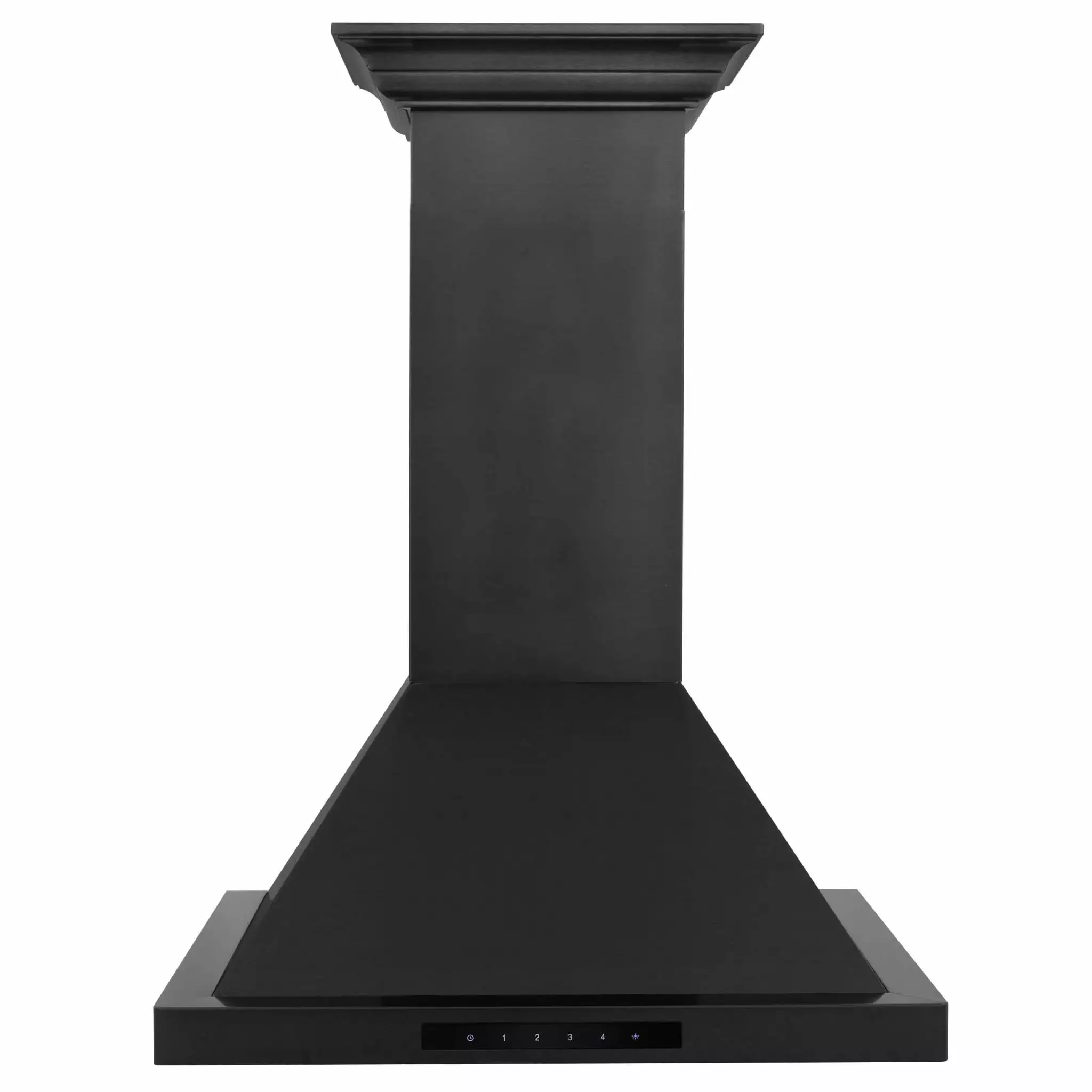 ZLINE 36 Convertible Vent Wall Mount Range Hood in Black Stainless Steel with Crown Molding (BSKBNCRN-36)