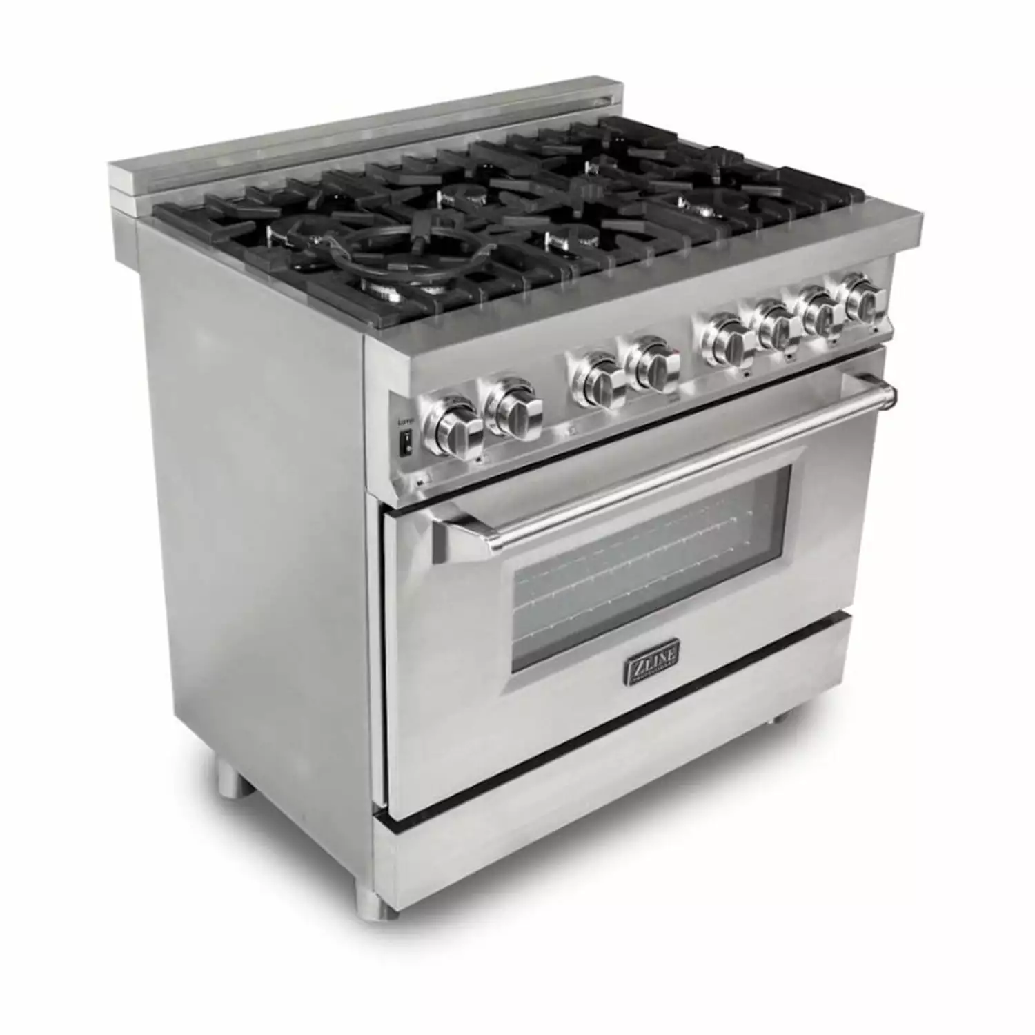 ZLINE 36 Inch Professional Dual Fuel Gas Range Electric Oven. Stainless Steel