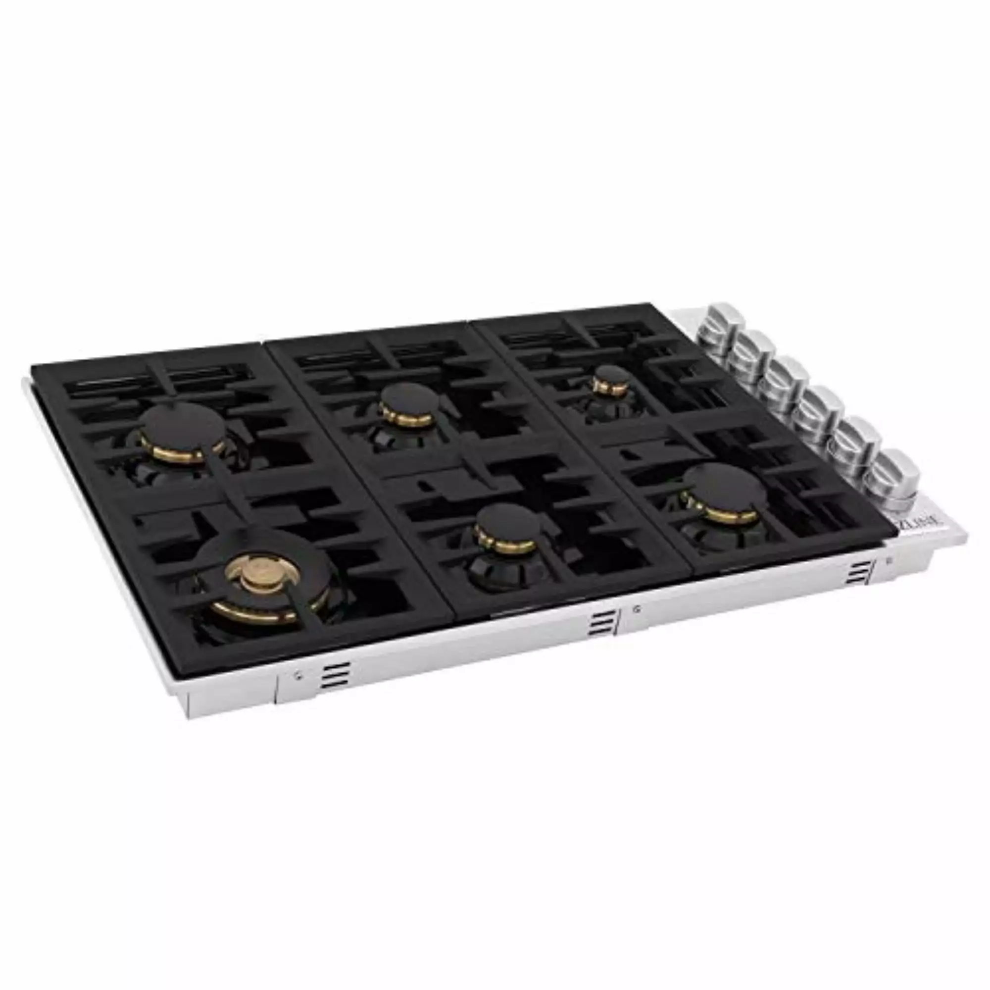 ZLINE 36 in. Dropin Cooktop with 6 Gas Burners and Black Porcelain Top (RC36-PBT)