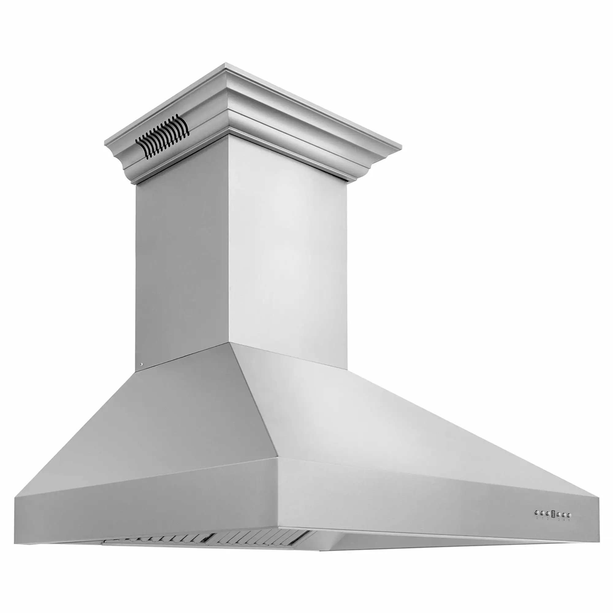 ZLINE 54 in. Professional Wall Mount Range Hood in Stainless Steel with Builtin CrownSound? Bluetooth Speakers 697CRNBT54