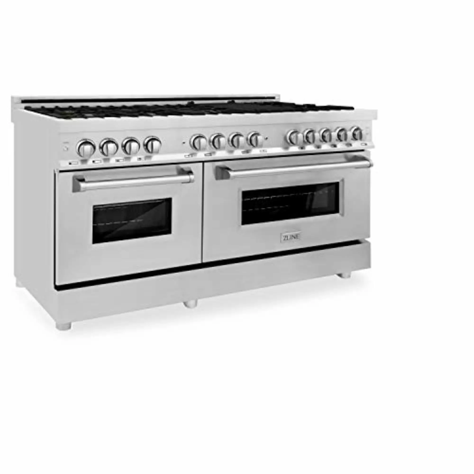 ZLINE 60 in. Dual Fuel Range in Stainless Steel with Brass Burner Kit