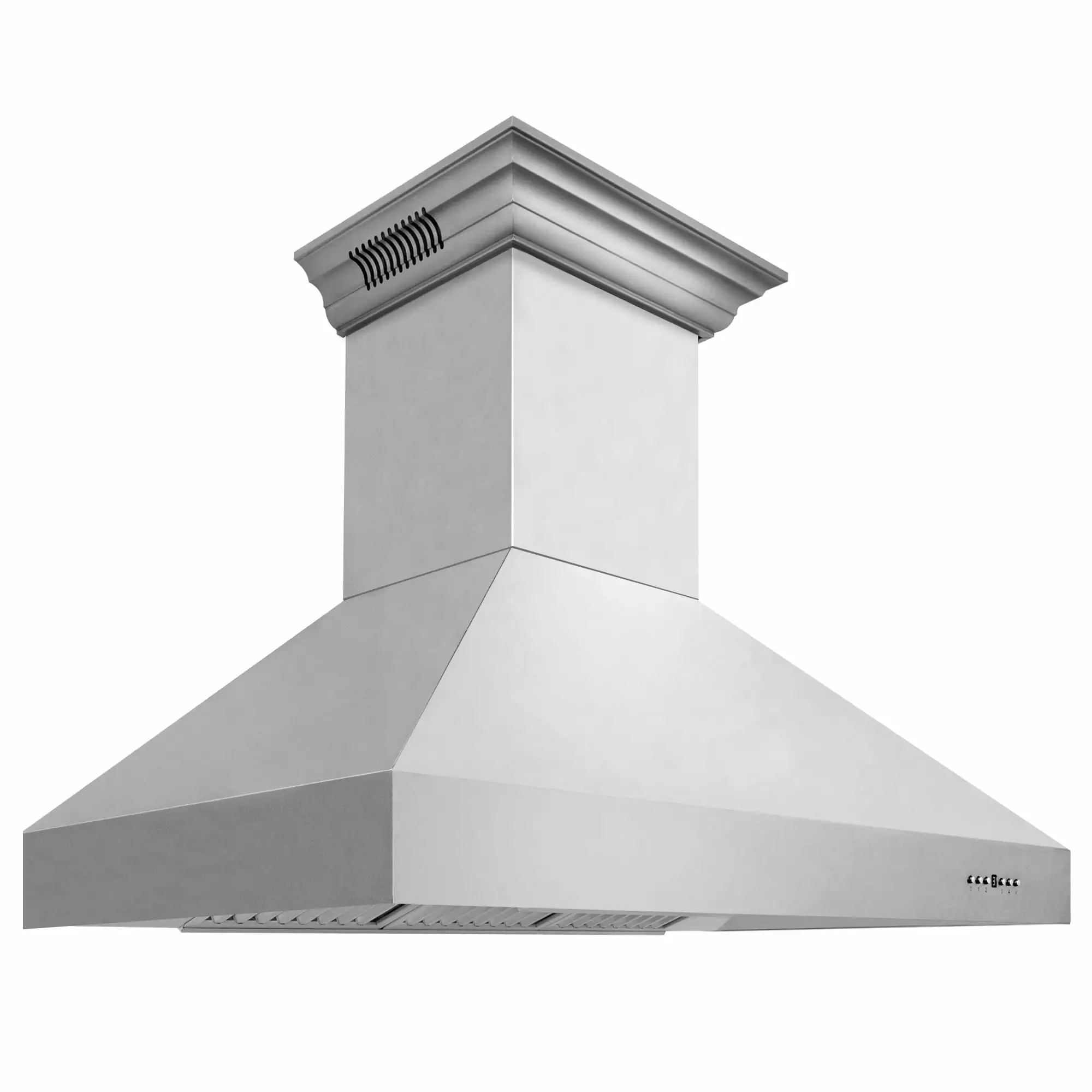 ZLINE 60 in. Professional Wall Mount Range Hood in Stainless Steel with Builtin CrownSound? Bluetooth Speakers 667CRNBT60