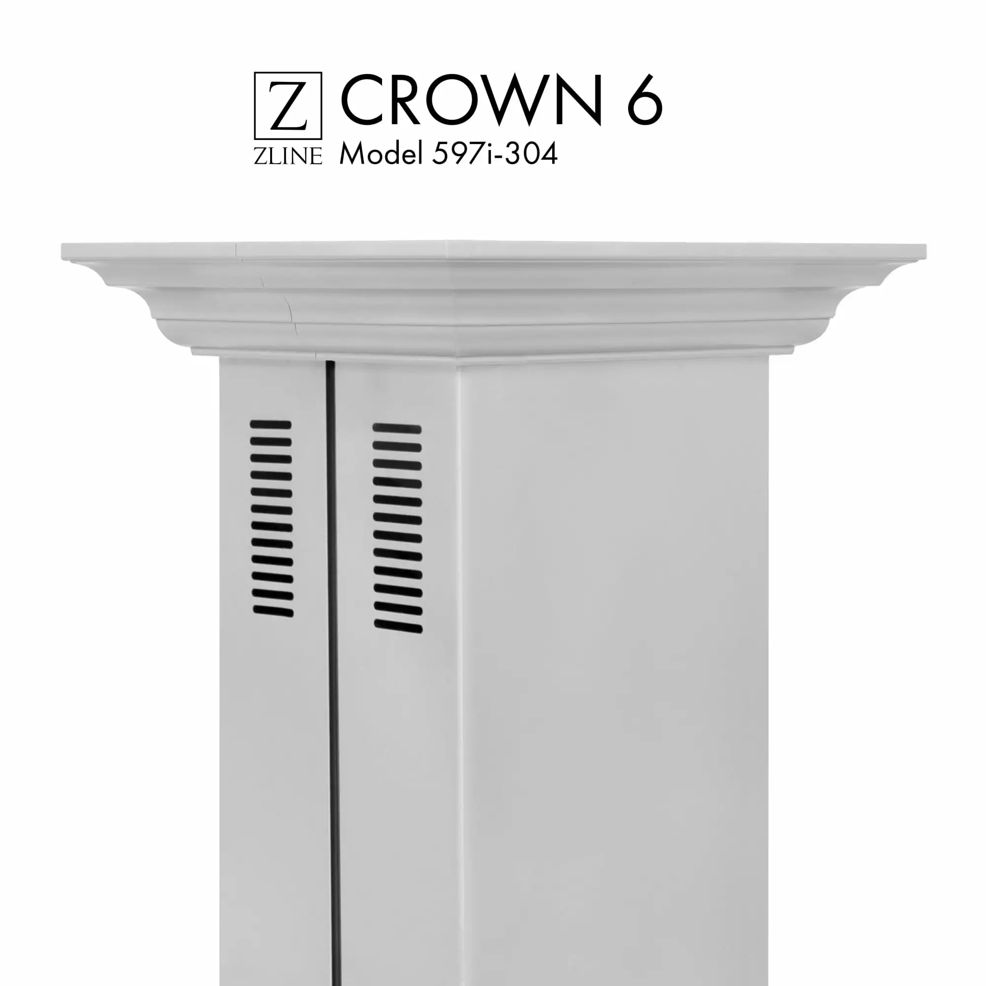 ZLINE Crown Molding Profile 6 for Island Mount Range Hood (CM6-597i-304)