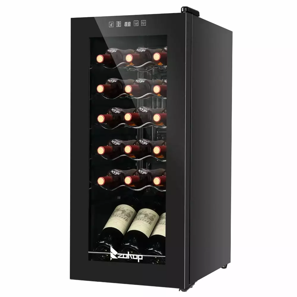 ZOKOP 18 Bottle Compressor Wine Cooler with Adjustable temperature. Digital Control