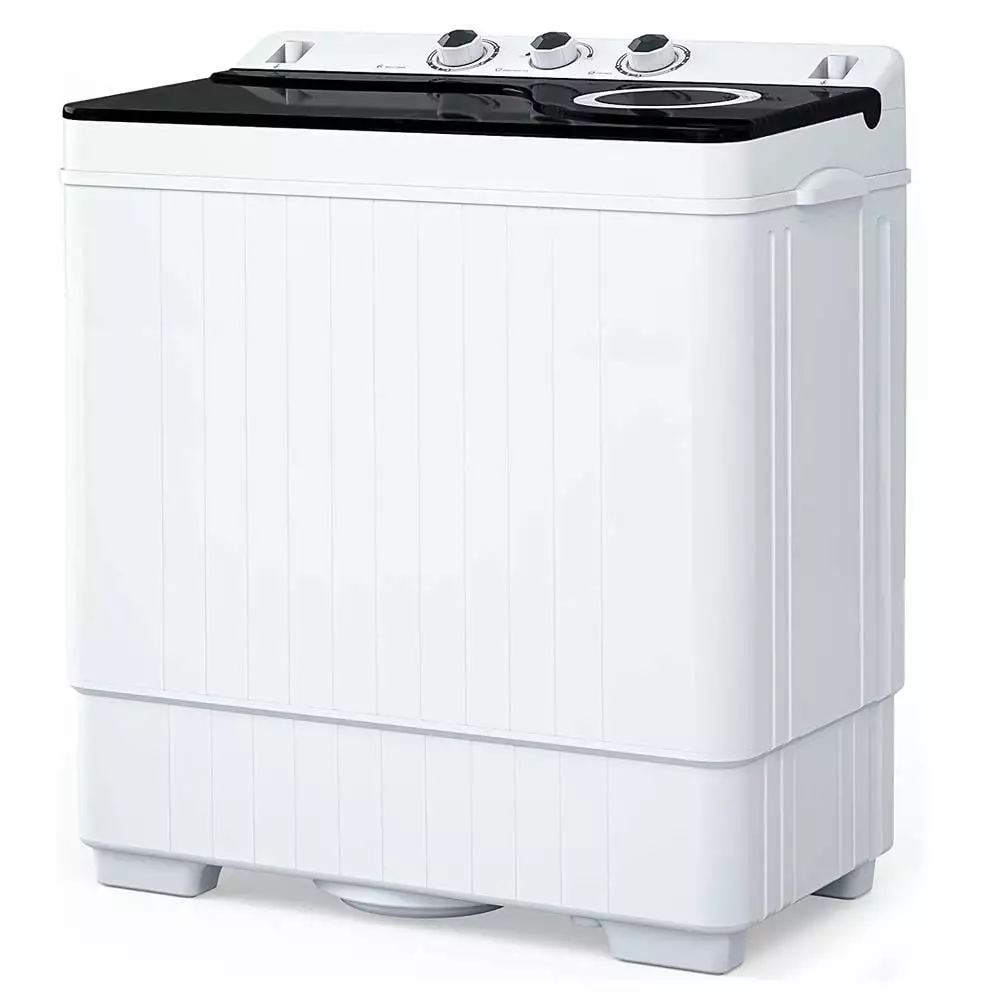 Zimtown Portable Washing Machine 26lbs Twin Tub Compact Semi-automatic with Drain Pump Washer ner Combo