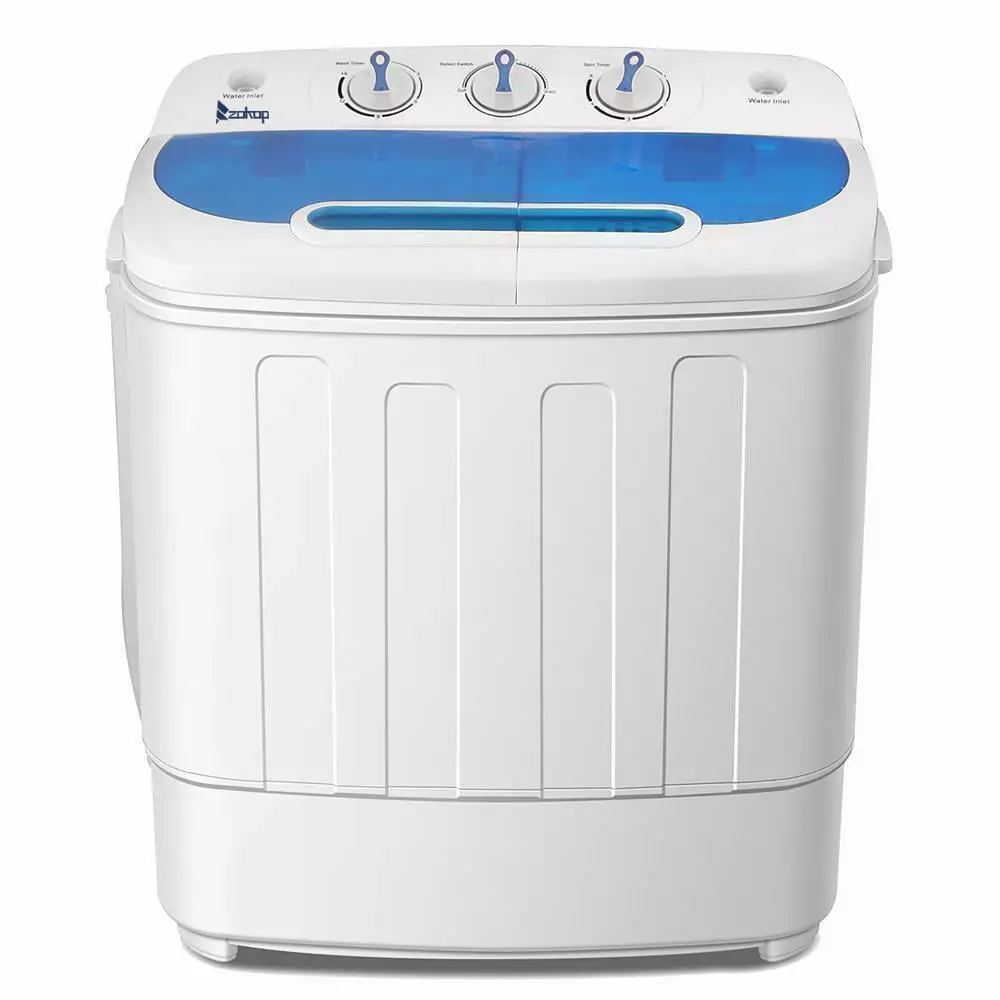 Zokop Electric 15lbs Home Dorm Compact Mini Twin Tub Washing Machine Spinner New