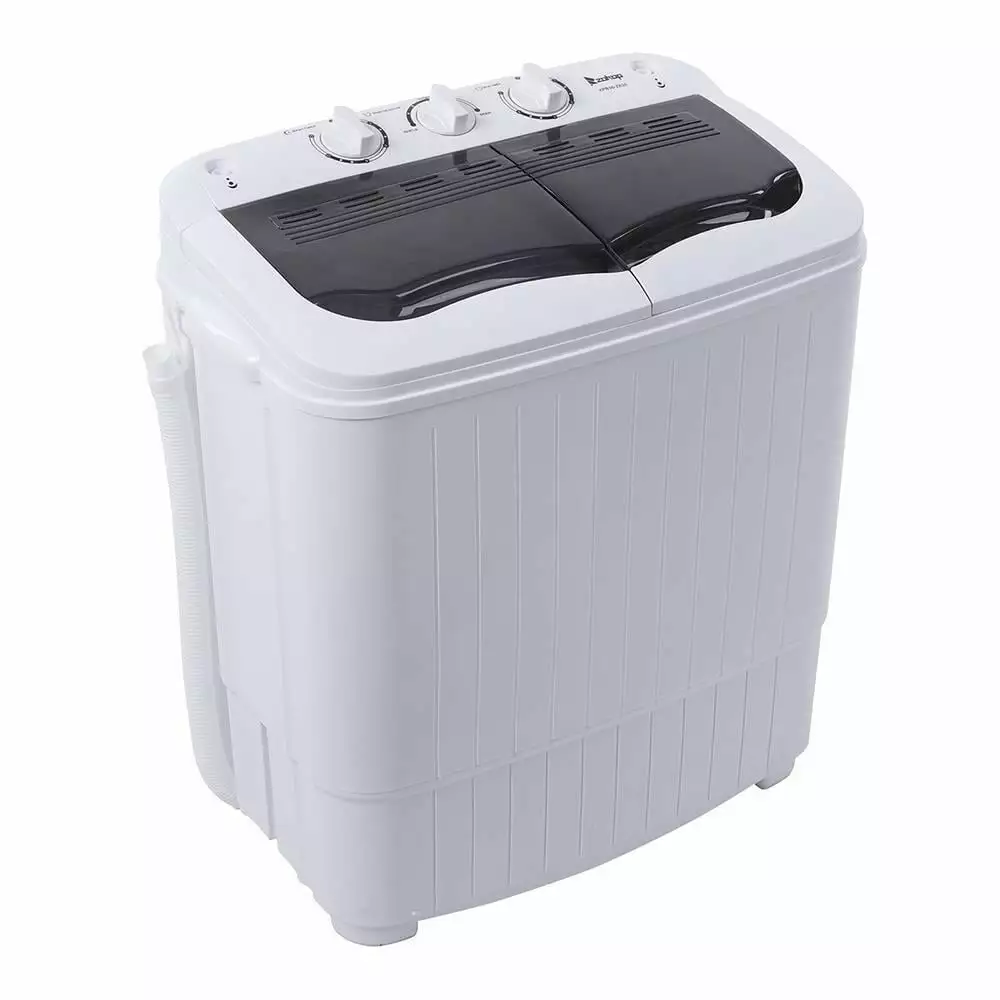 Zokop Semi-Automatic 14.3lbs Capacity Twin Tubs Washing Machine Laundry Washer