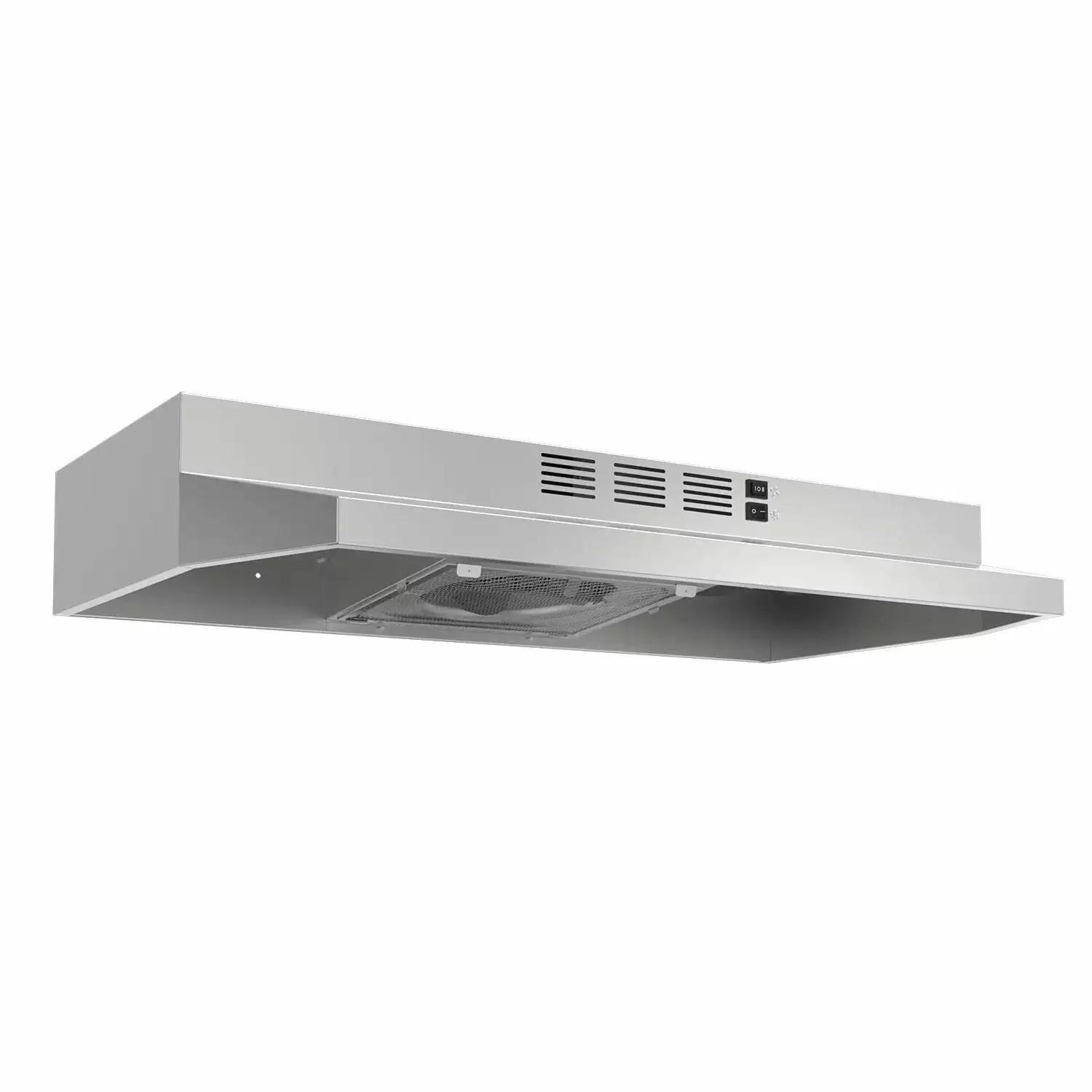 Zomagas 30 inch Under Cabinet Range Hood Kitchen Cooking Vent 230CFM Duct Convertible.Silver