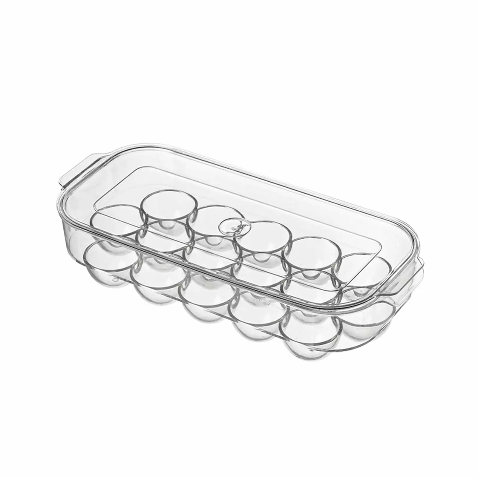 Zynic Kitchen Supplies Food Storage Aomat Kitchen Food Preservation Egg Storage Box 16 Compartments With Cover Refrigerator Egg Box Transparent Thickened Duck Egg Tray