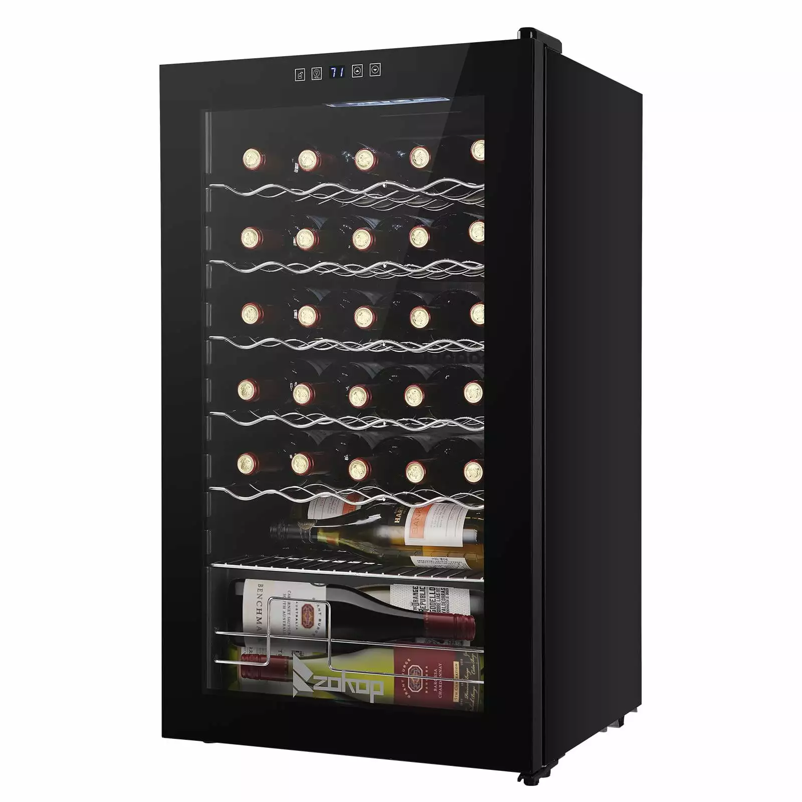 SamyoHome 34 Bottle Compressor Wine Cooler Freestanding Wine Fridge