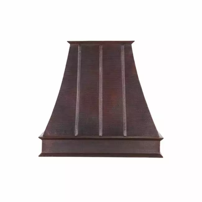 Premier Copper Products 38 Inch 1250 CFM Hand Hammered Copper Wall Mounted Euro Range Hood - Oil Rubbed Bronze