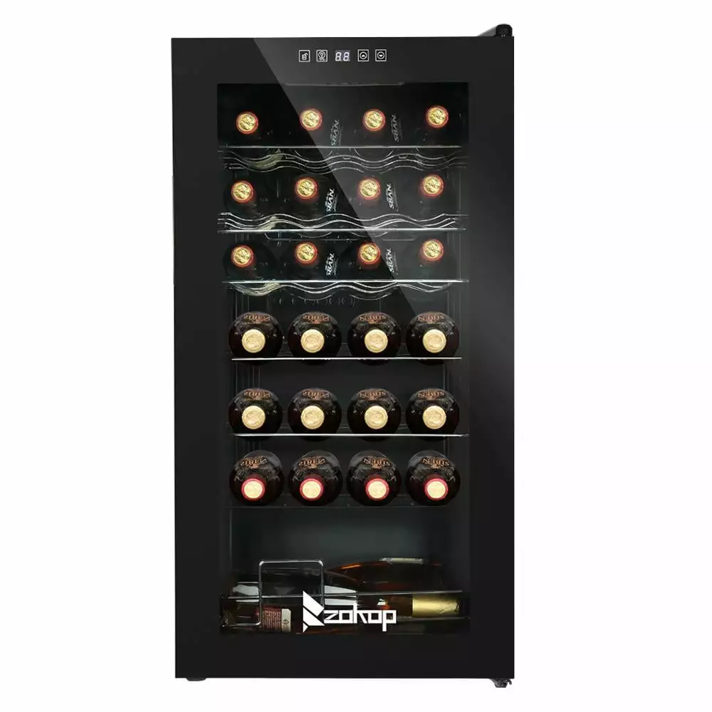 Zimtown 2.8cu.ft 28 Bottle Compressor Wine Cooler Freestanding Wine Fridge