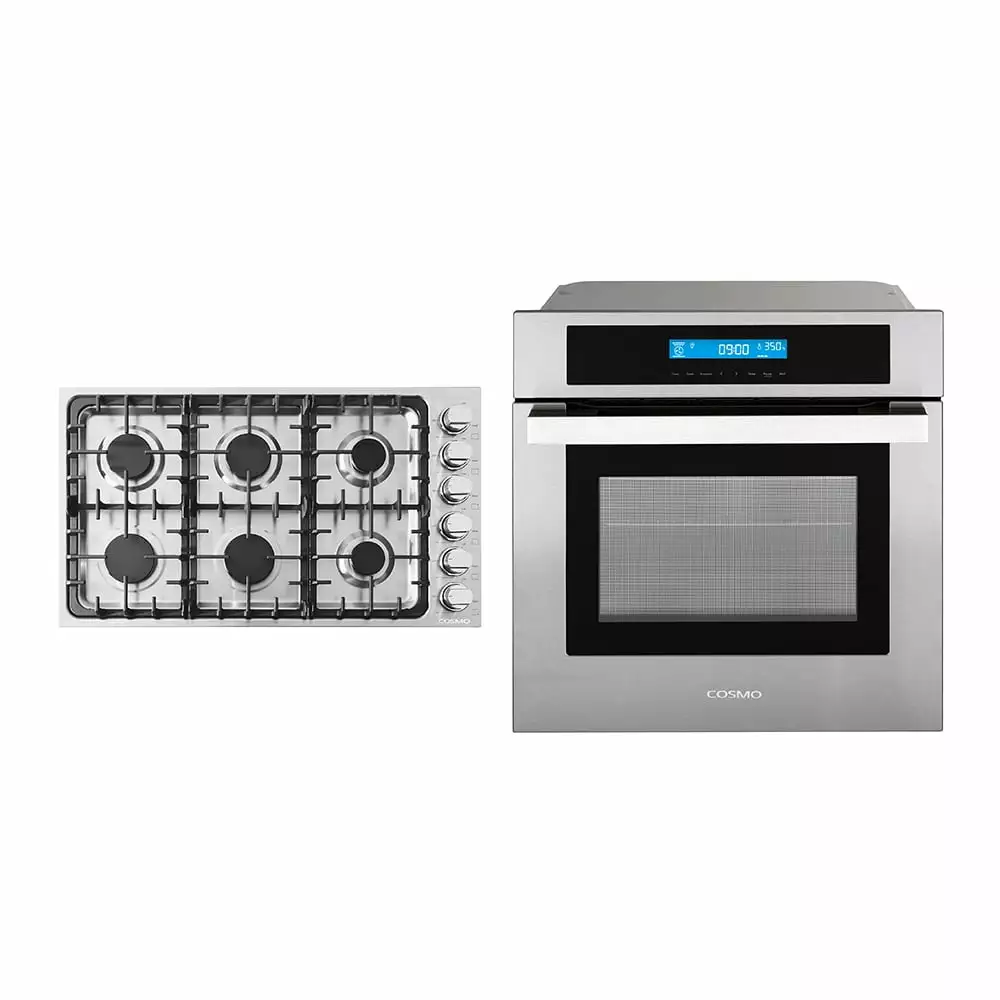 2 Piece Kitchen Package with 36 Drop In Gas Cooktop & 24 Electric Wall Oven