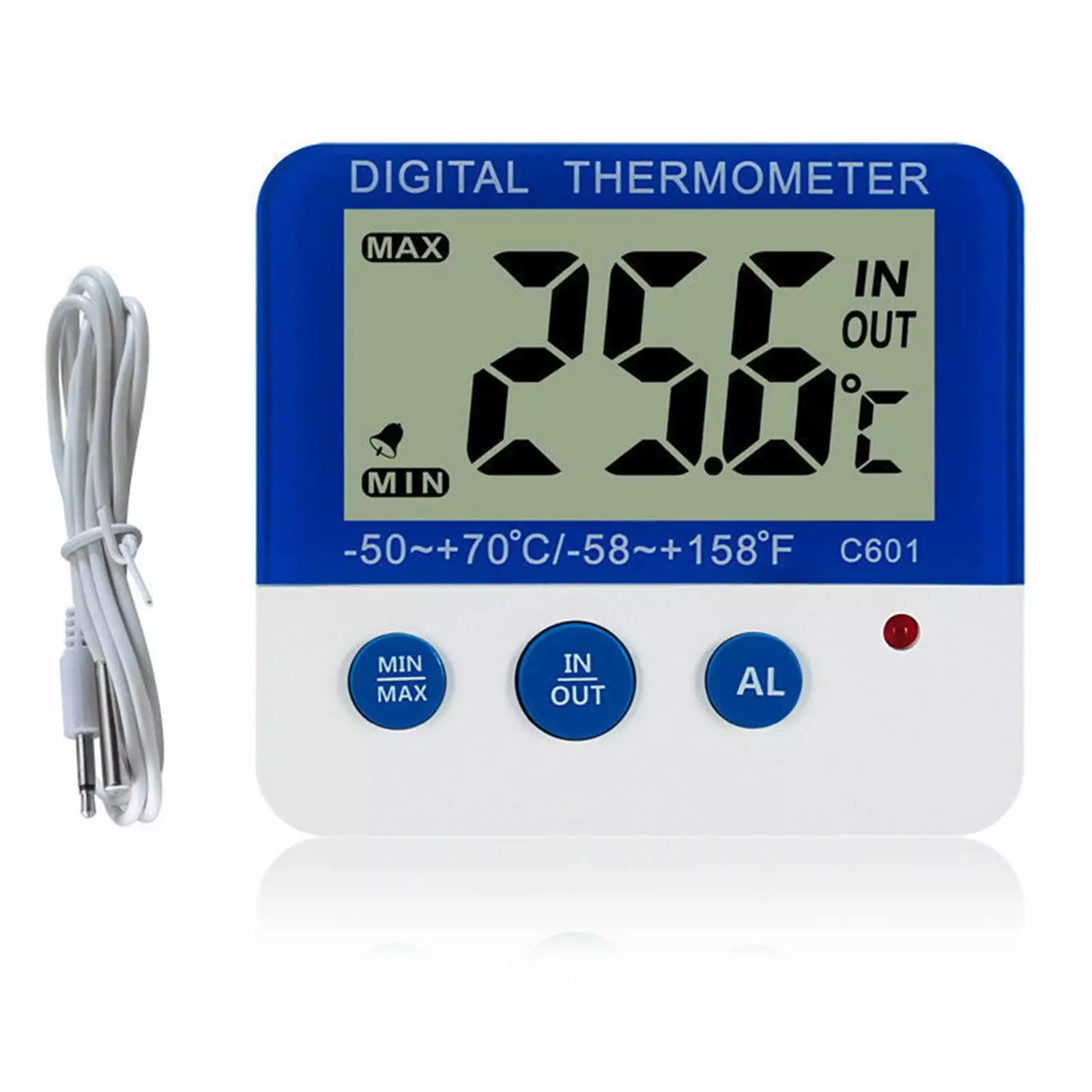 Yesfashion LED Fridge Freezer Digital Thermometers ??/?H Temperature Humidity Meter with LED Indicator Alarm Function