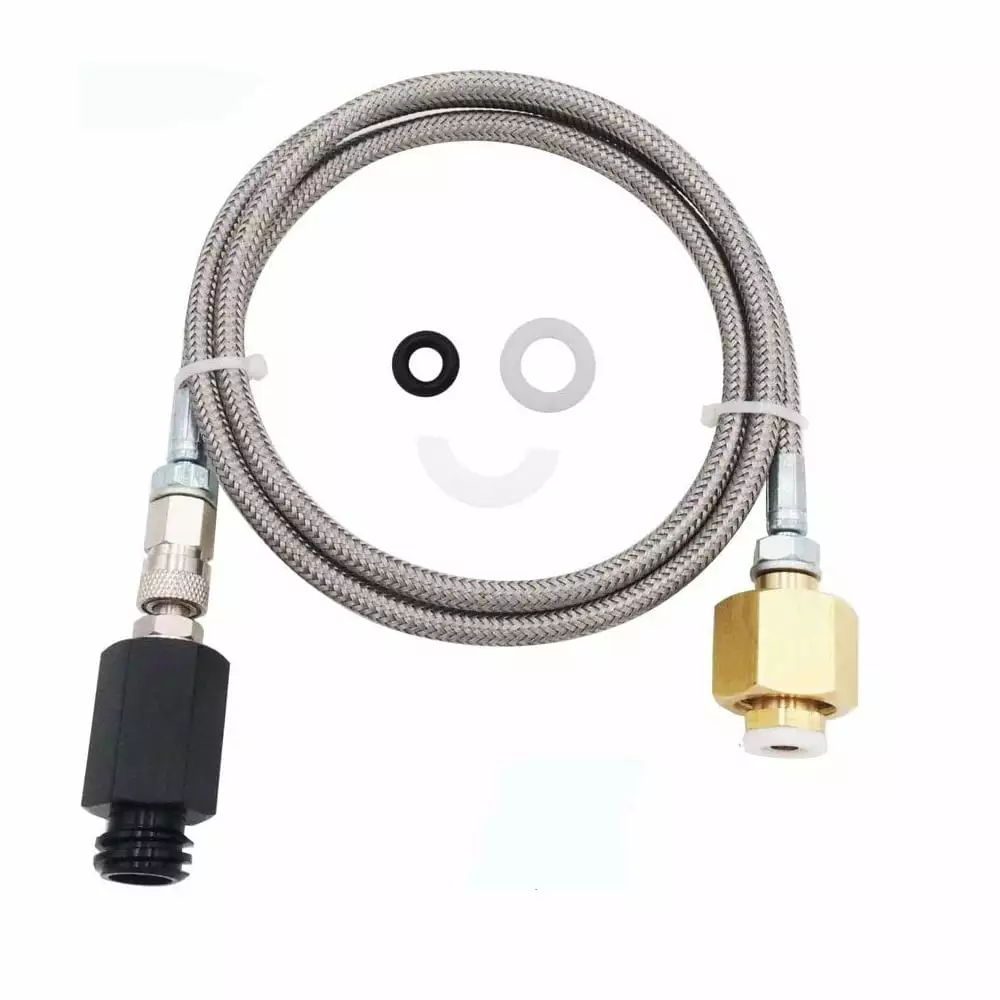 i Kito Soda CO2 Hose Adapter Kit Stainless Steel 60 Length to CGA320 CO2 Tank