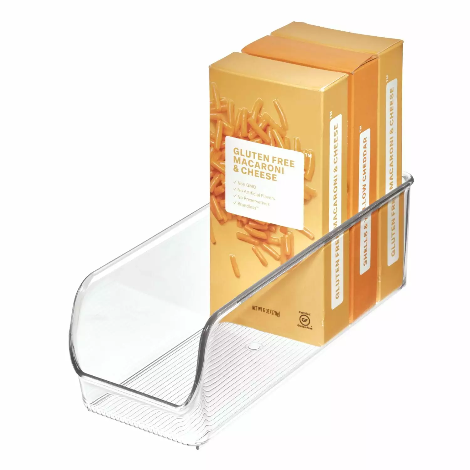 iDesign Linus Binz BPA-Free Plastic Open-Front Kitchen Organizer with Handles. 12.35 x 5.95 x 3.85. Clear